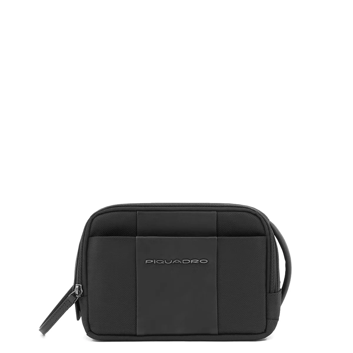 Piquadro BEAUTY CASE UOMO IN TES. RICICLATO E PELLE N NERO