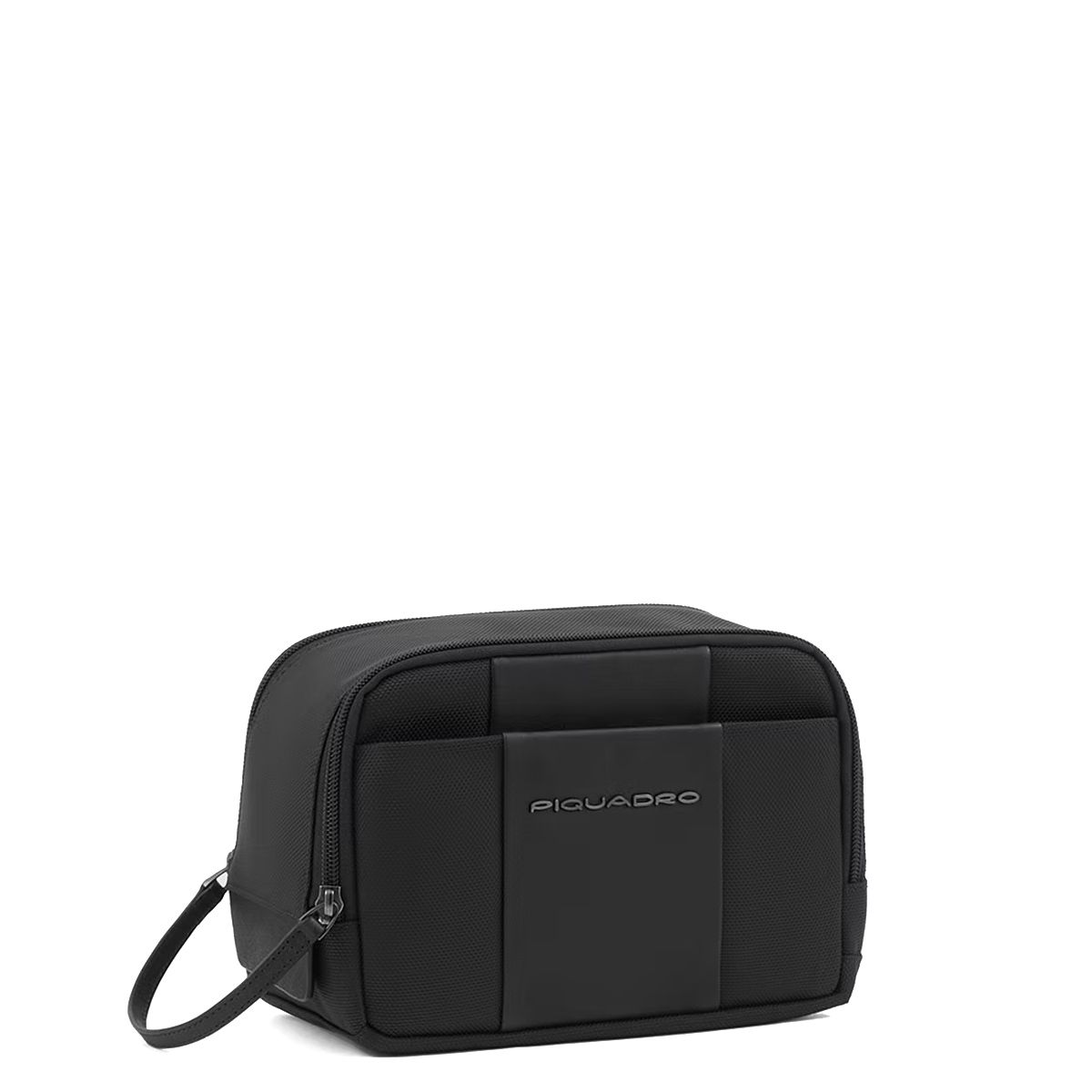 Piquadro BEAUTY CASE UOMO IN TES. RICICLATO E PELLE N NERO
