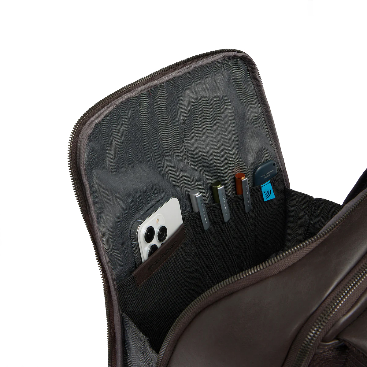 Piquadro ZAINO IN PELLE PORTA PC 15,6'' CON FAST CHECK VEVE VERDE/VERDE