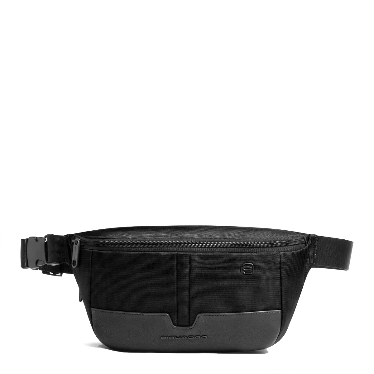 Piquadro MARSUPIO IN PELLE E TESSUTO NERO NERO