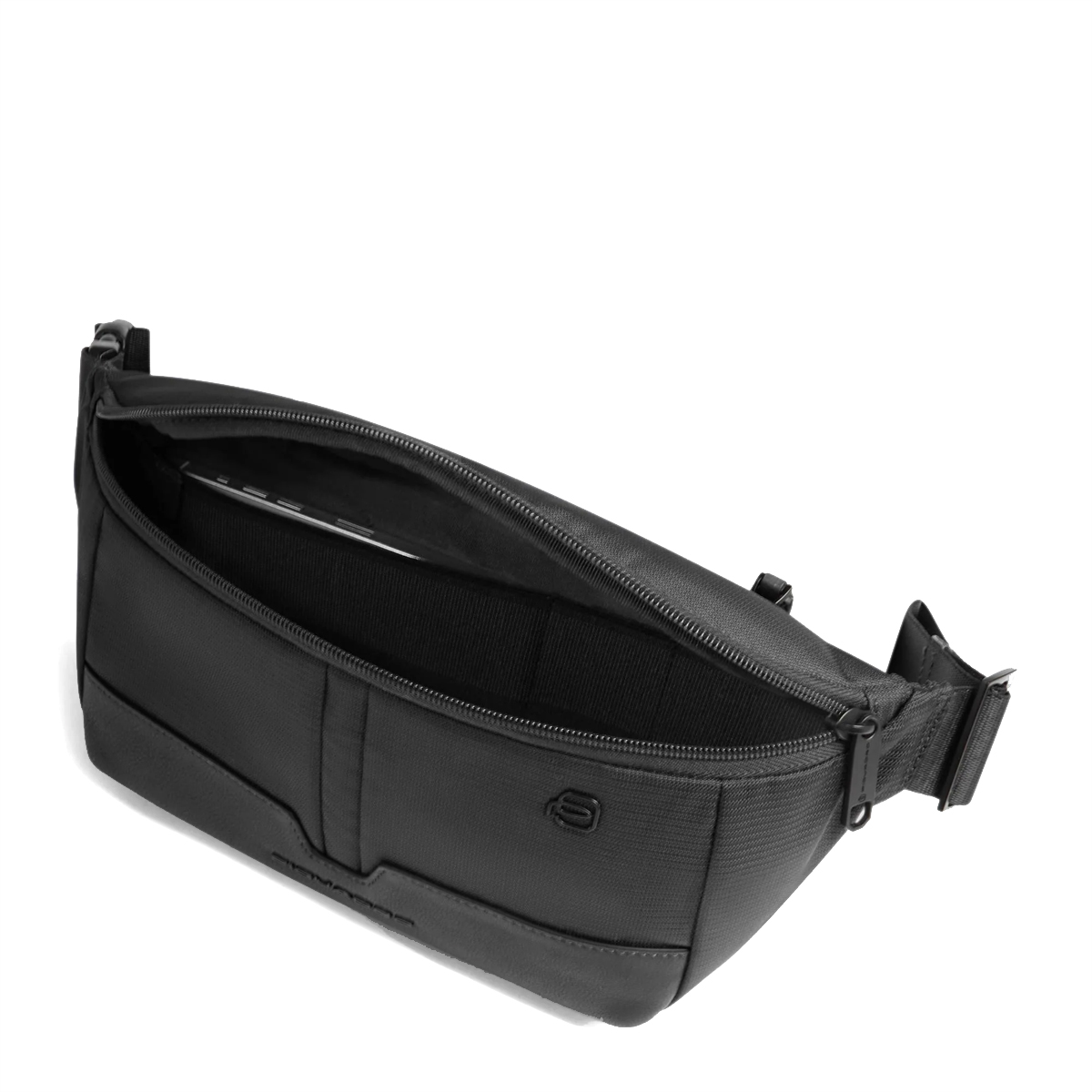 Piquadro MARSUPIO IN PELLE E TESSUTO NERO NERO