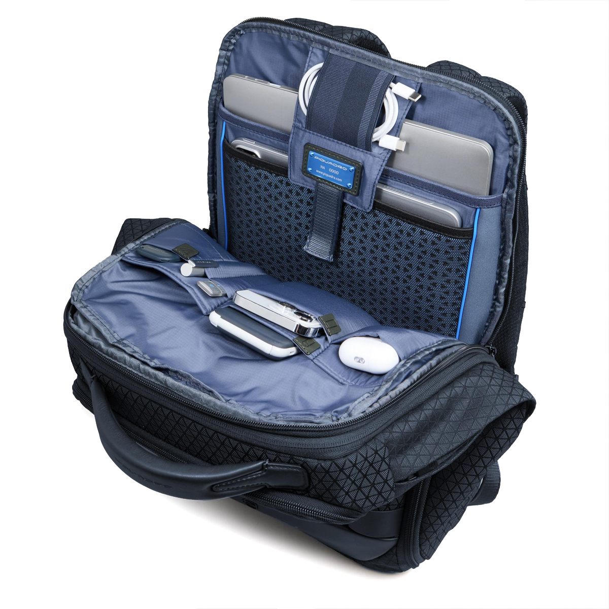 Piquadro ZAINO DA VIAGGIO PORTA PC 15,6 E IPAD BLU BLU