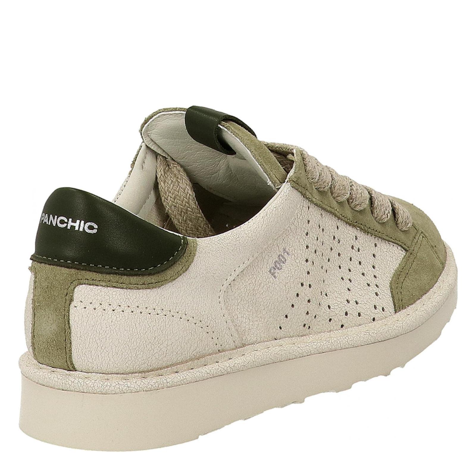 SNEAKER CRACKED SUEDE ivory-olive