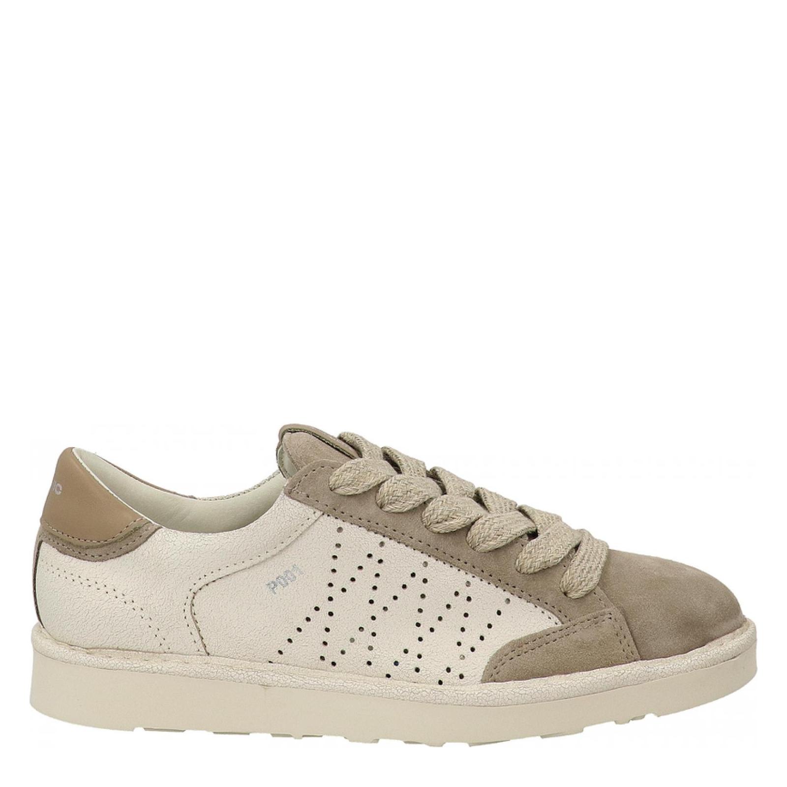 SNEAKER CRACKED SUEDE ivory-dove-grey