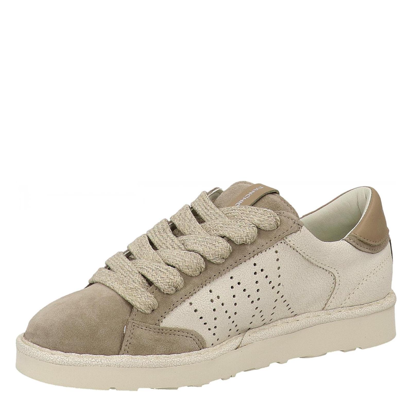 SNEAKER CRACKED SUEDE ivory-dove-grey