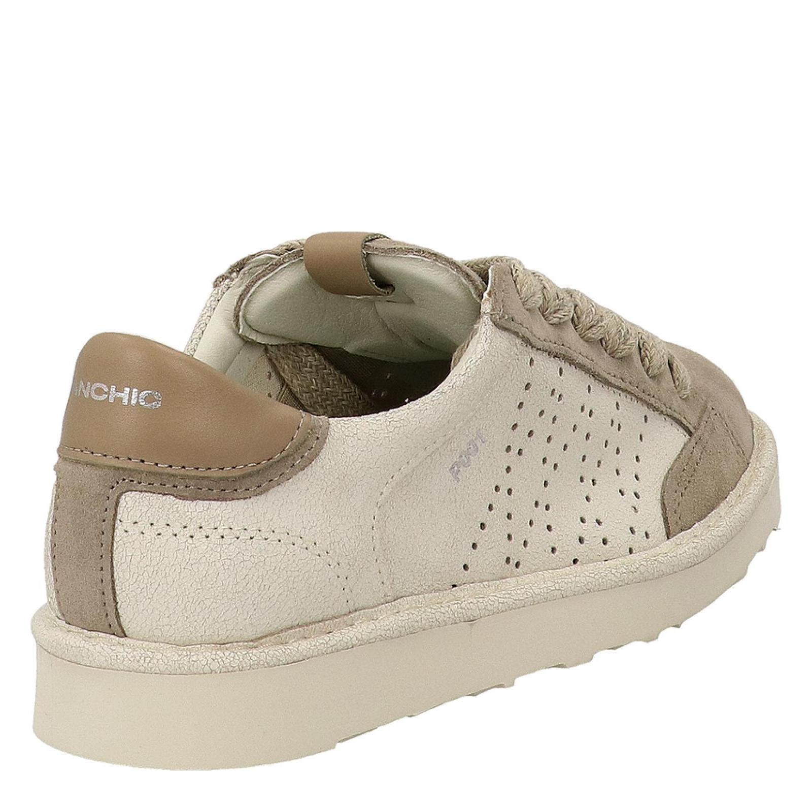 SNEAKER CRACKED SUEDE ivory-dove-grey