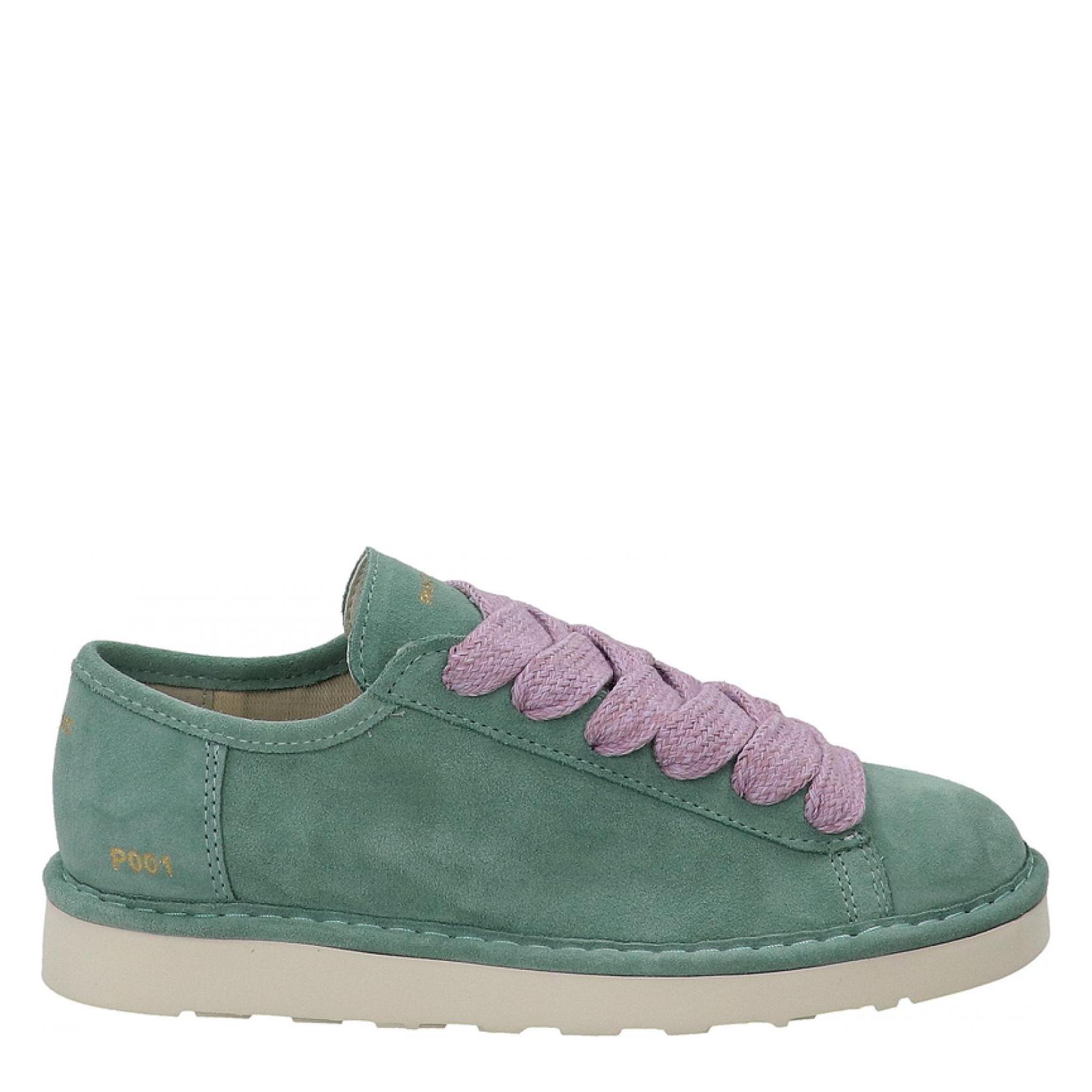 LACE UP SHOES SUEDE granite-green