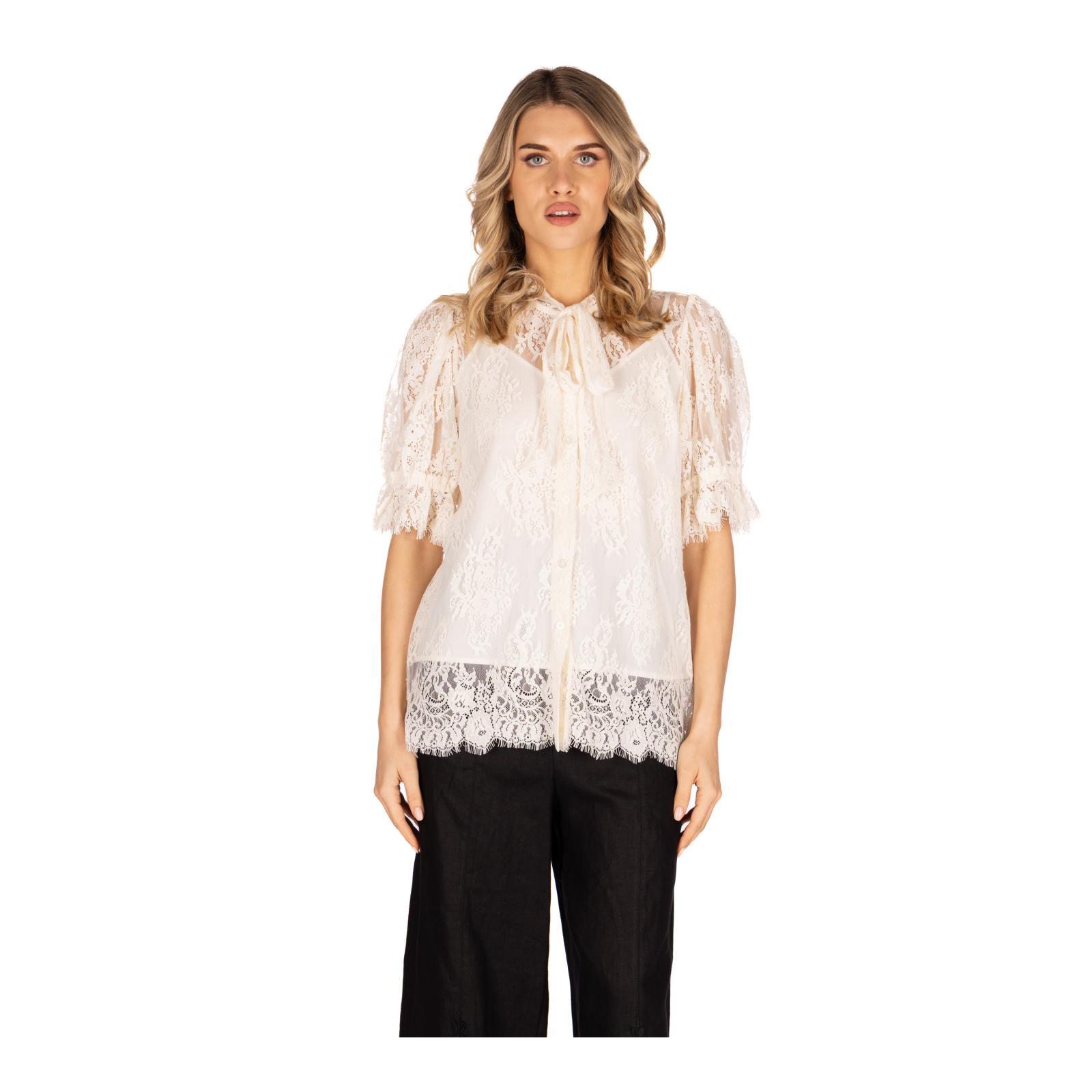 CAMICIA MANICHE 3/4 IN PIZZO