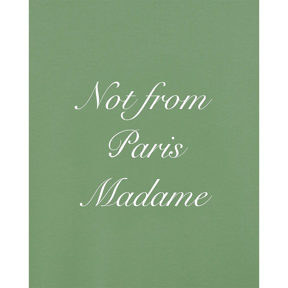 DRÔLE DE MONSIEUR Felpa Cappuccio Hoodie Slogan Calligraphy Green 