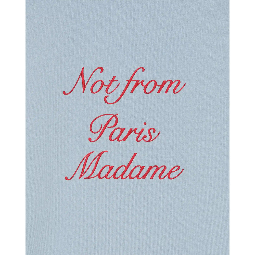 DRÔLE DE MONSIEUR Felpa Girocollo Sweatshirt Slogan Calligraphy Blue 