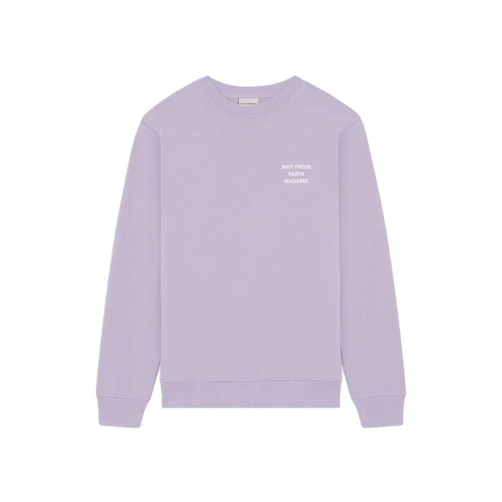DRÔLE DE MONSIEUR Felpa Girocollo Sweatshirt Slogan Lavanda 