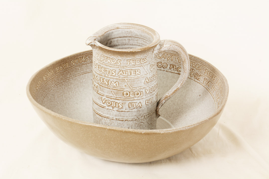 Brocca con piatto in Ceramica 