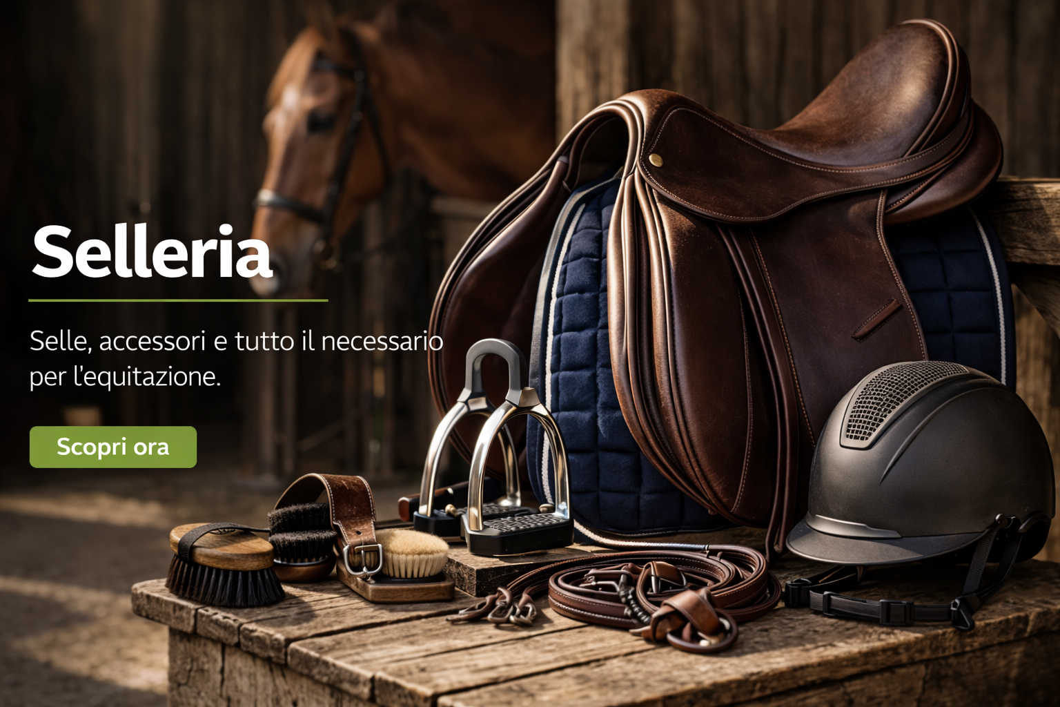 Selleria: selle, accessori e attrezzature per equitazione