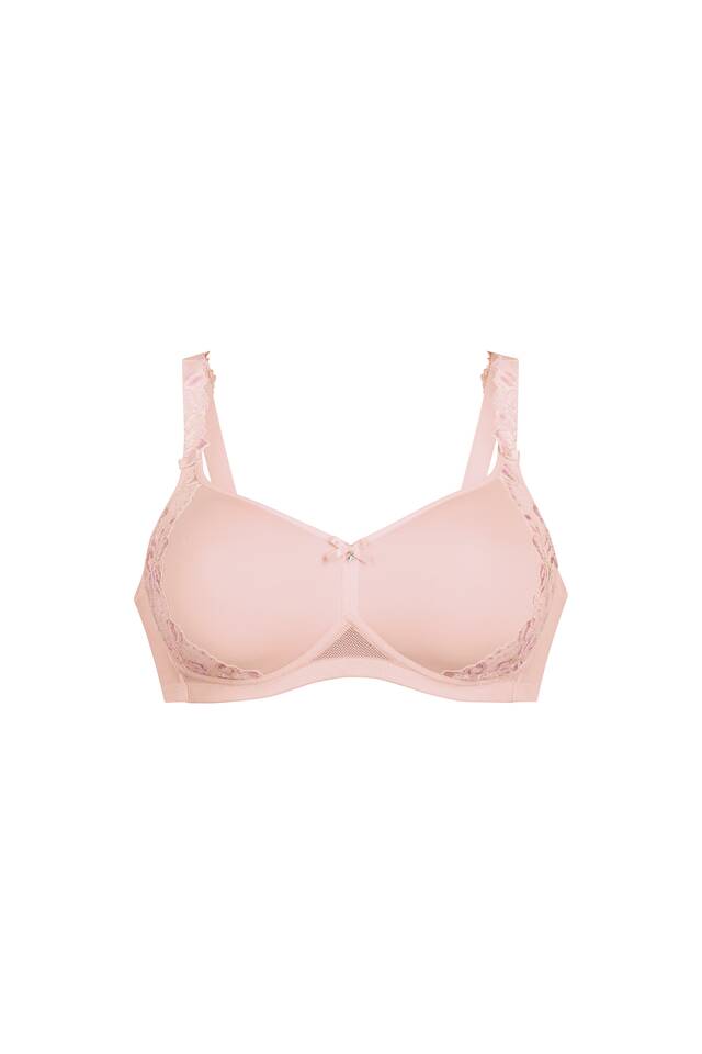 Reggiseno Doppio Morbido Rosa Faia, Senza Ferretto, Coppe Preformate, Comfort Quotidiano