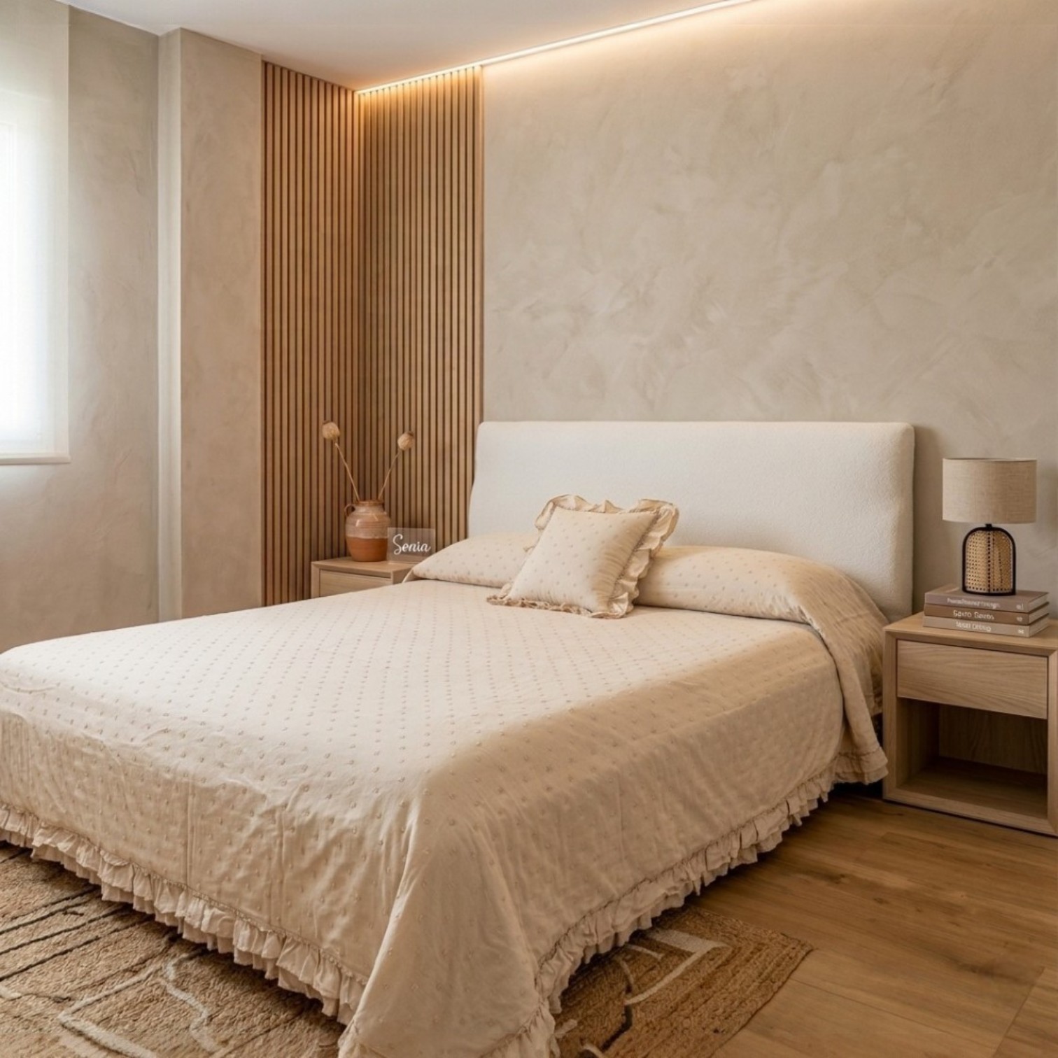 Trapuntino matrimoniale Lyon - naturale