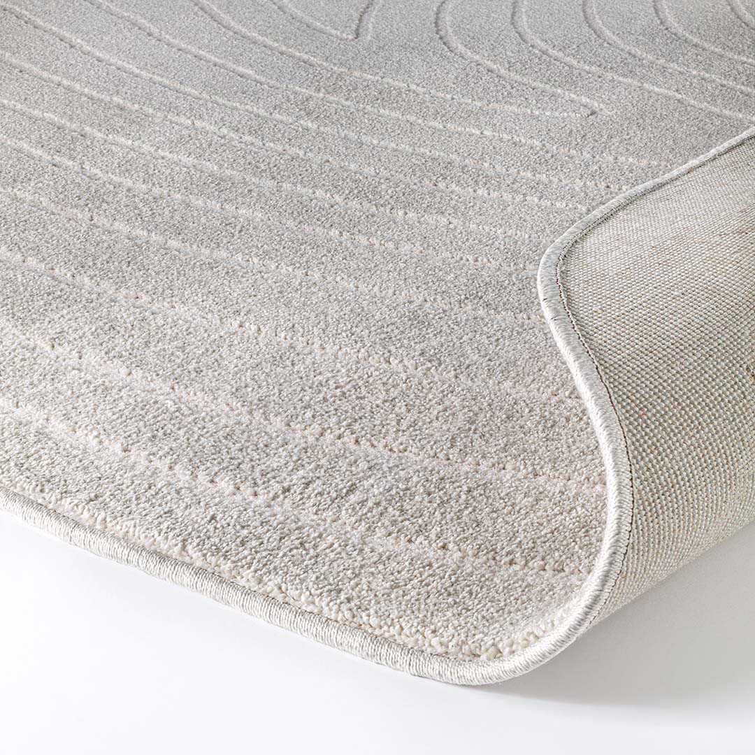 Tappeto CORTINA STONE IVORY: Eleganza Organica per Camere da Letto e Salotti Moderni