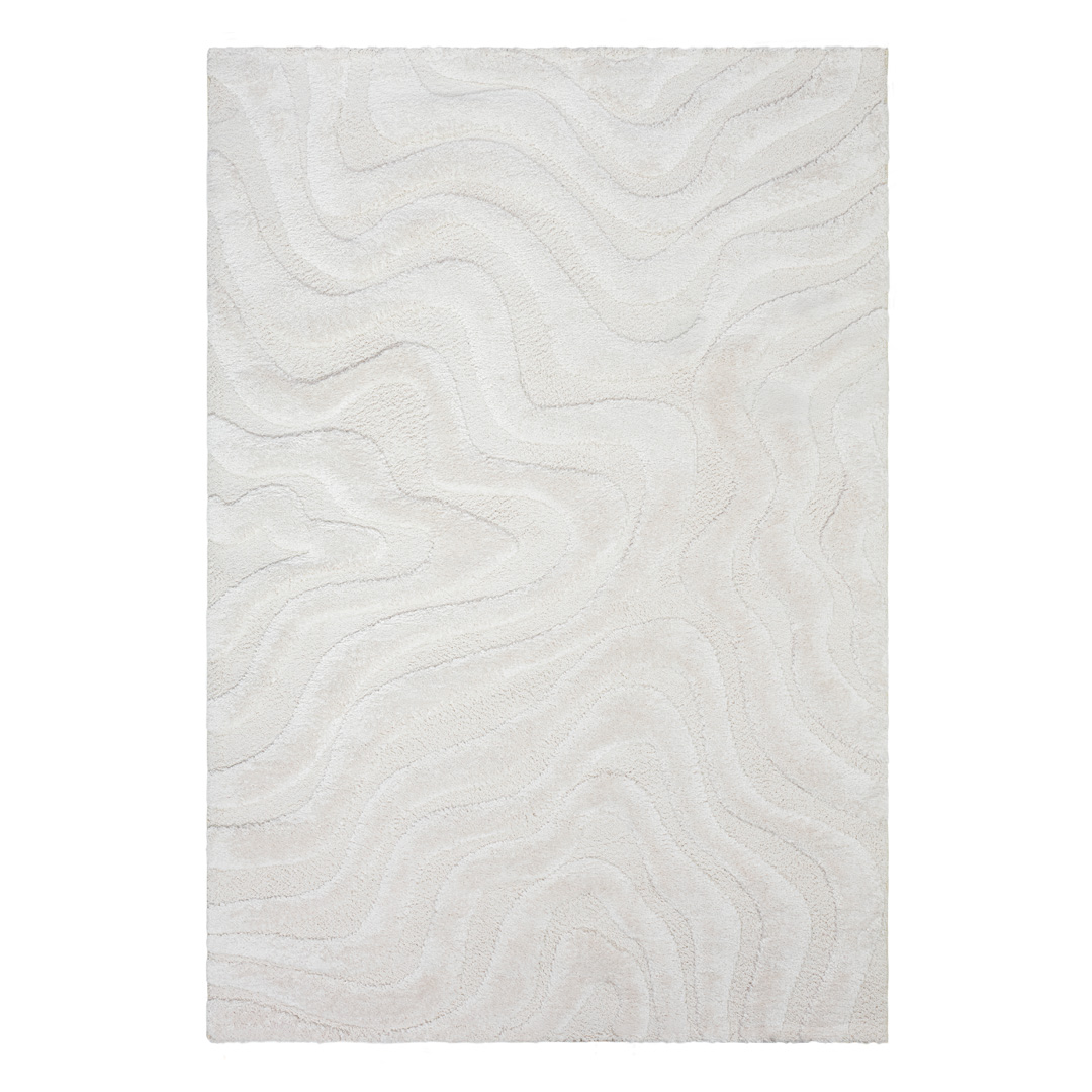 Sanfte Eleganz in Weiß: Der Hochflor-Teppich VENERE NEVE als stilvoller Akzent für moderne Wohnräume