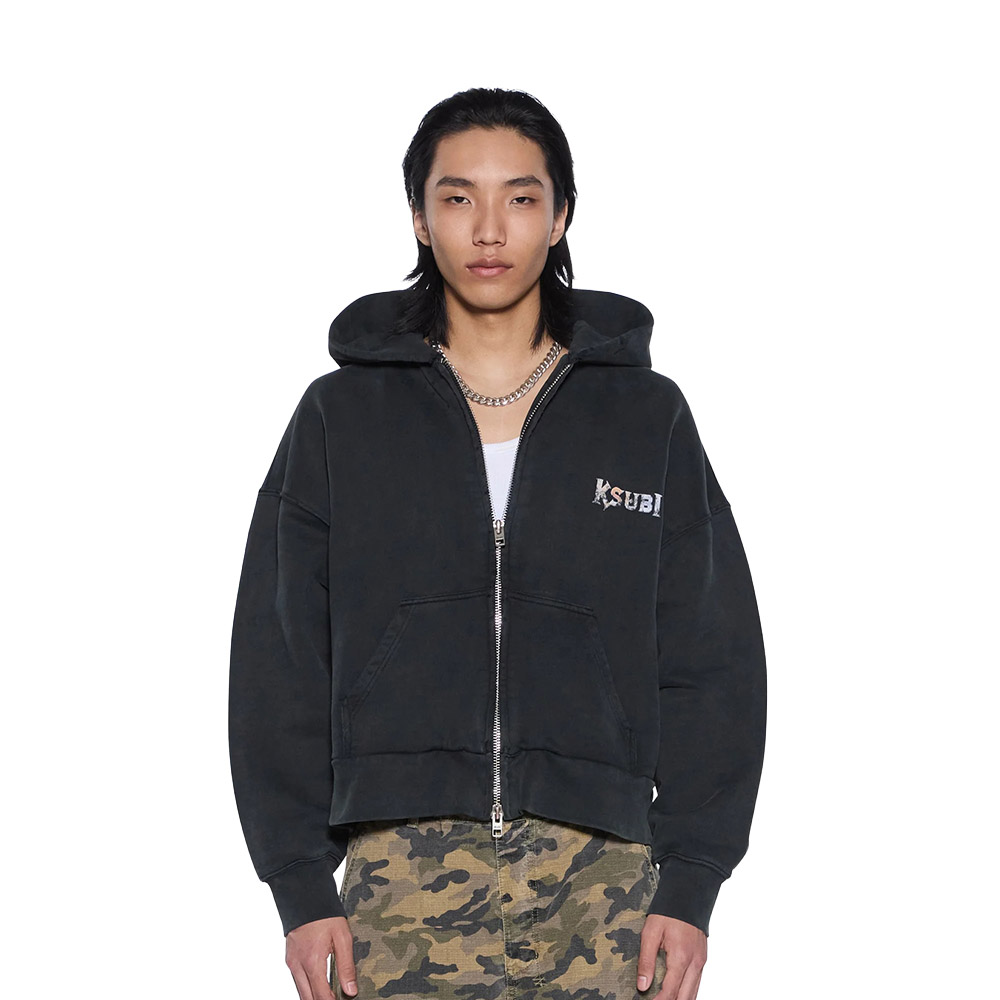 KSUBI Felpa Zip Hoodie Death Snake Halen Ash 