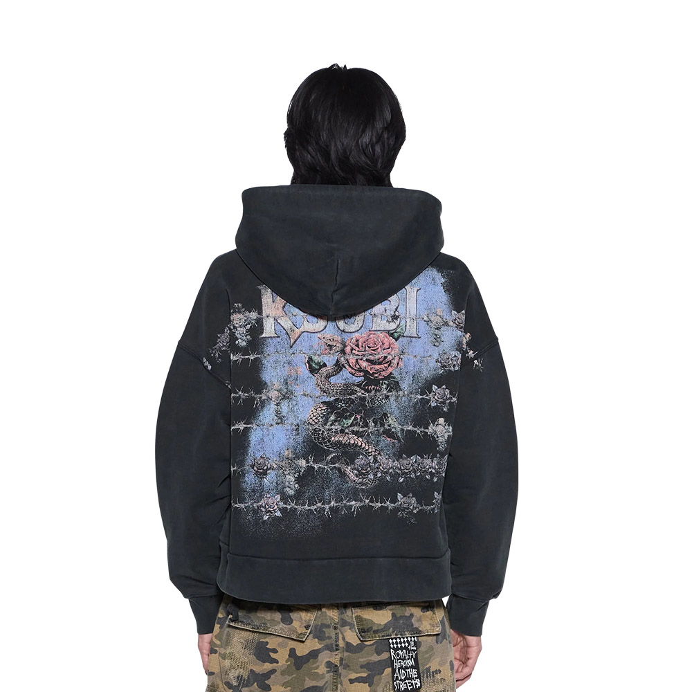 KSUBI Felpa Zip Hoodie Death Snake Halen Ash 