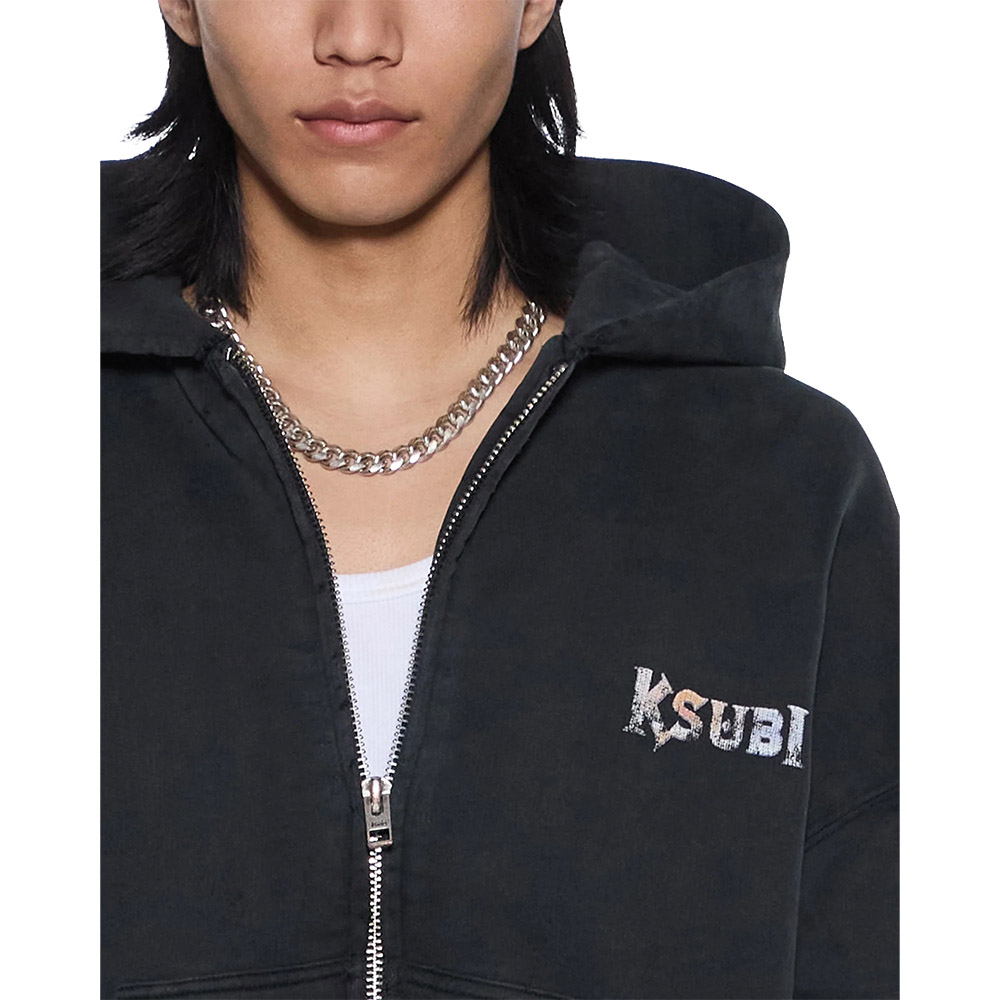 KSUBI Felpa Zip Hoodie Death Snake Halen Ash 