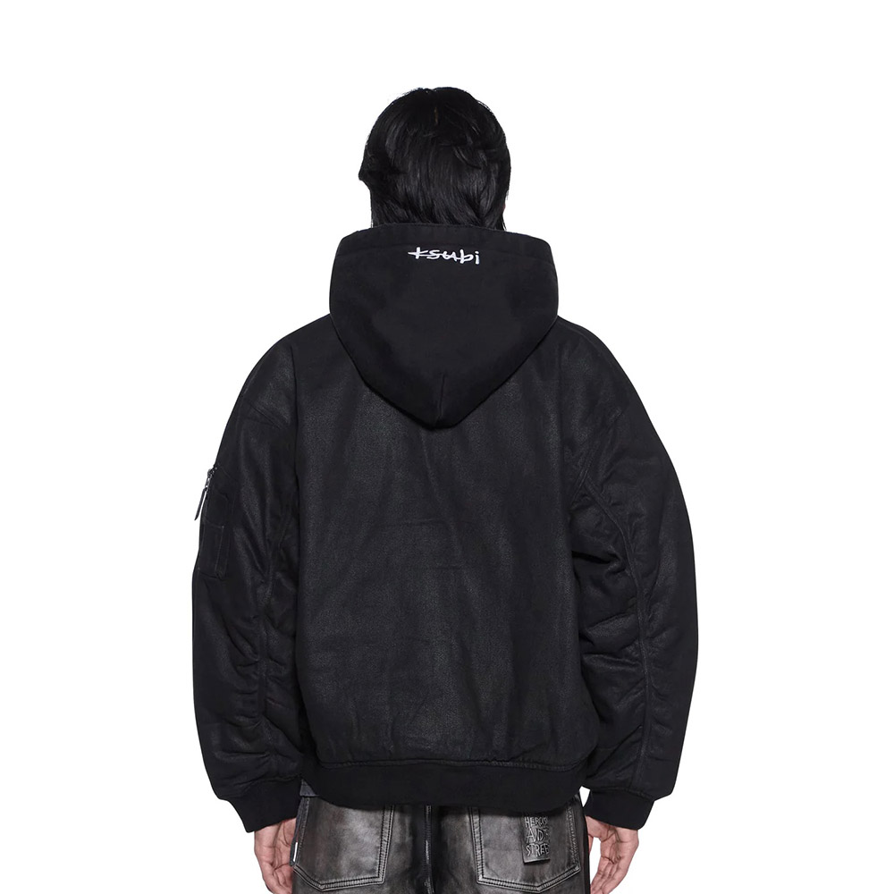 KSUBI Bomber Jacket Sin City Plates Waxed Black 
