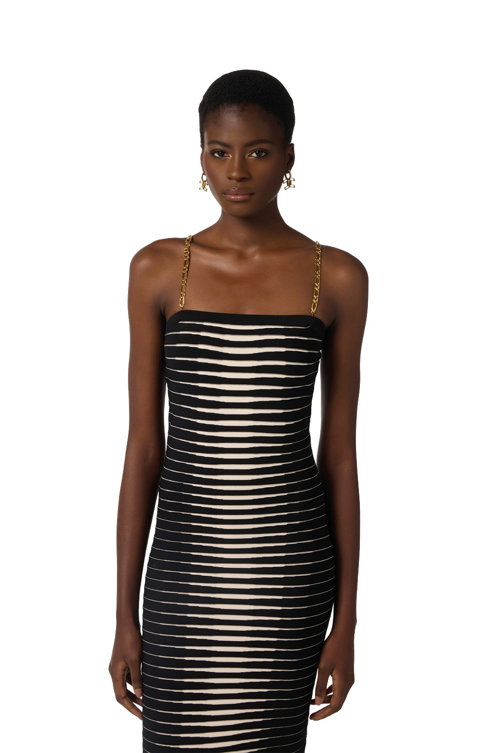 Abito in Maglia con Zebra Jacquard