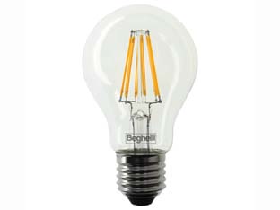 LAMPADA FILO LED GOCCIA ZAFIRO E27- - 7w - 4000°K naturale - 1000 lm - 60x105h - 5 blister BEGHELLI - 2