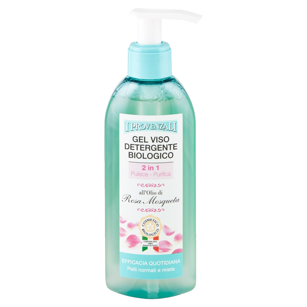 Gel Viso Detergente Biologico 2in1 all'Olio di Rosa Mosqueta 150 ml
