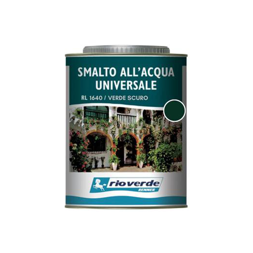 Smalto all'acqua opaco verde prato 750ML