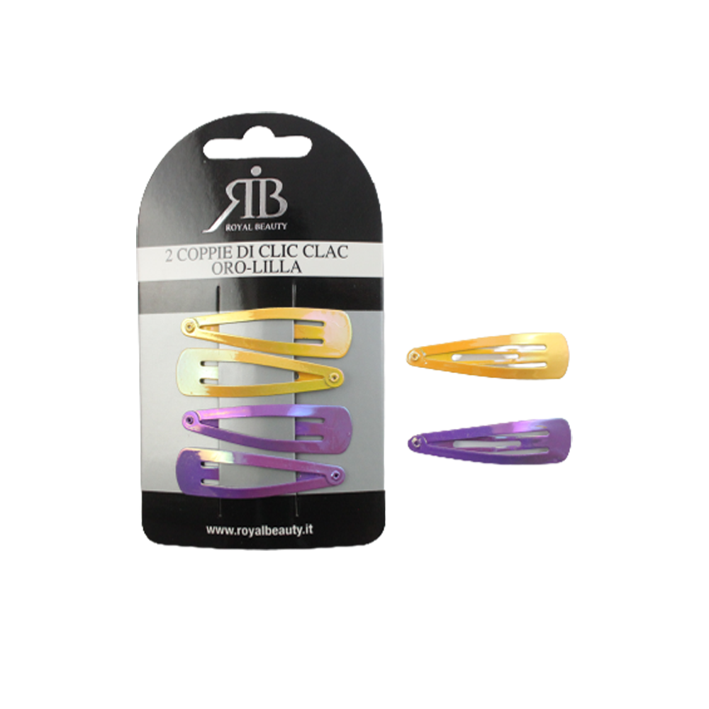 Clic-clac Oro Lilla 4 pezzi