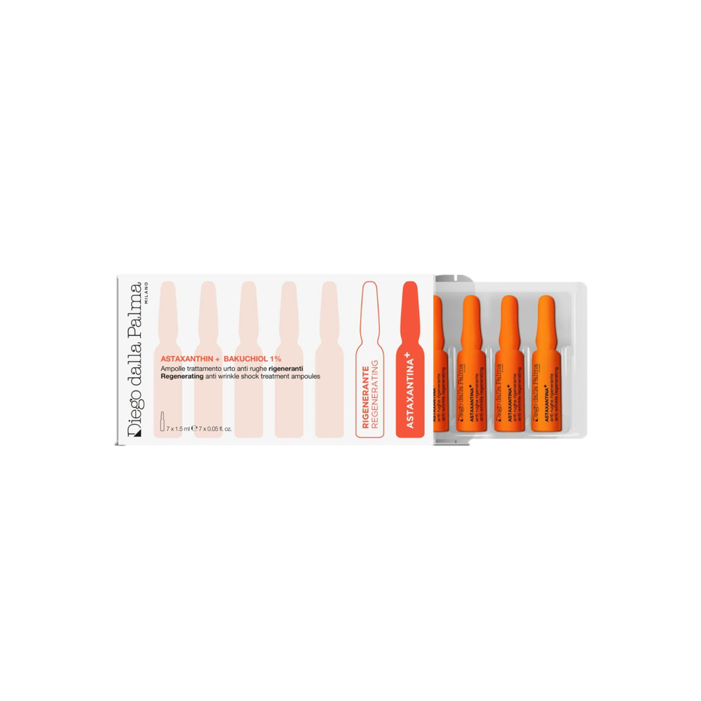 Fiale Rigeneranti Astaxanthin + Bakuchiol 1% Ampolle Trattamento Urto Anti-rughe Rigeneranti