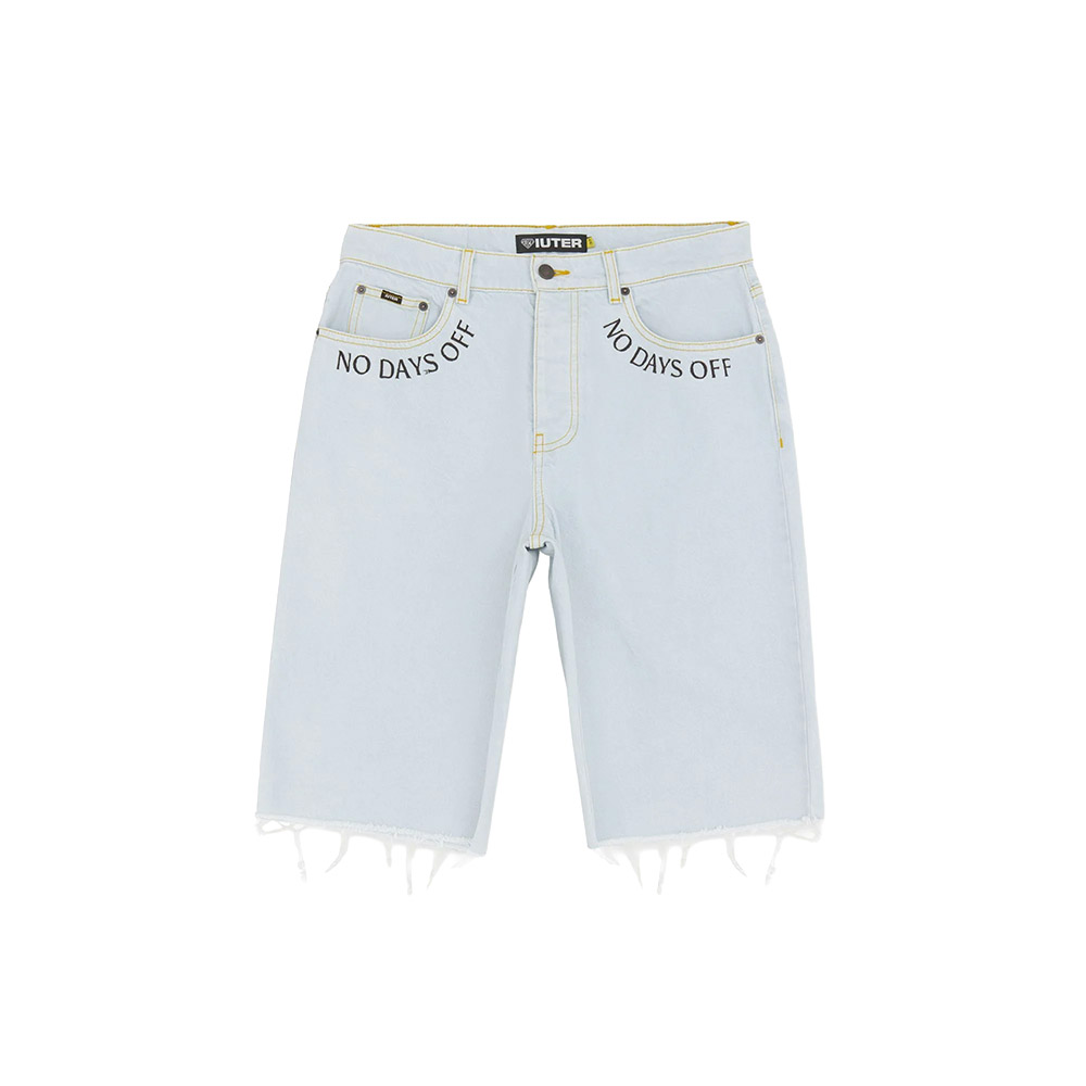 IUTER Pantaloncino Denim Shorts Baggy Fringed 
