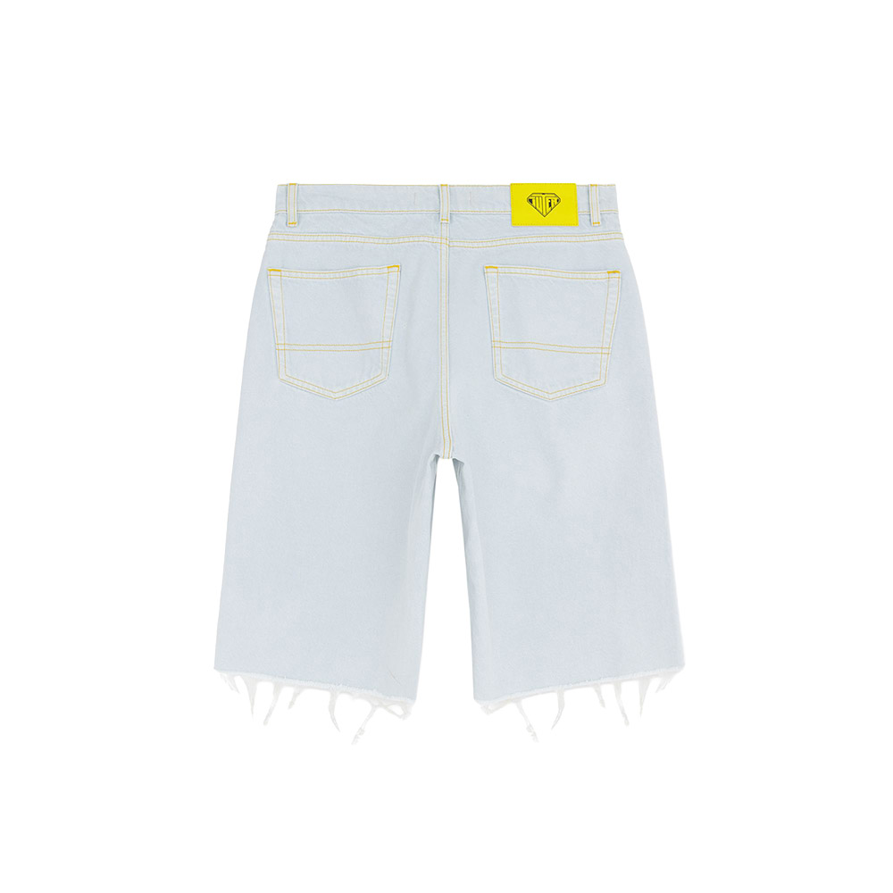 IUTER Pantaloncino Denim Shorts Baggy Fringed 