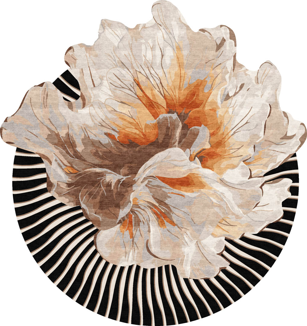 AMBER BLOOM – Tappeto di Design tra Arte Floreale e Comfort Naturale