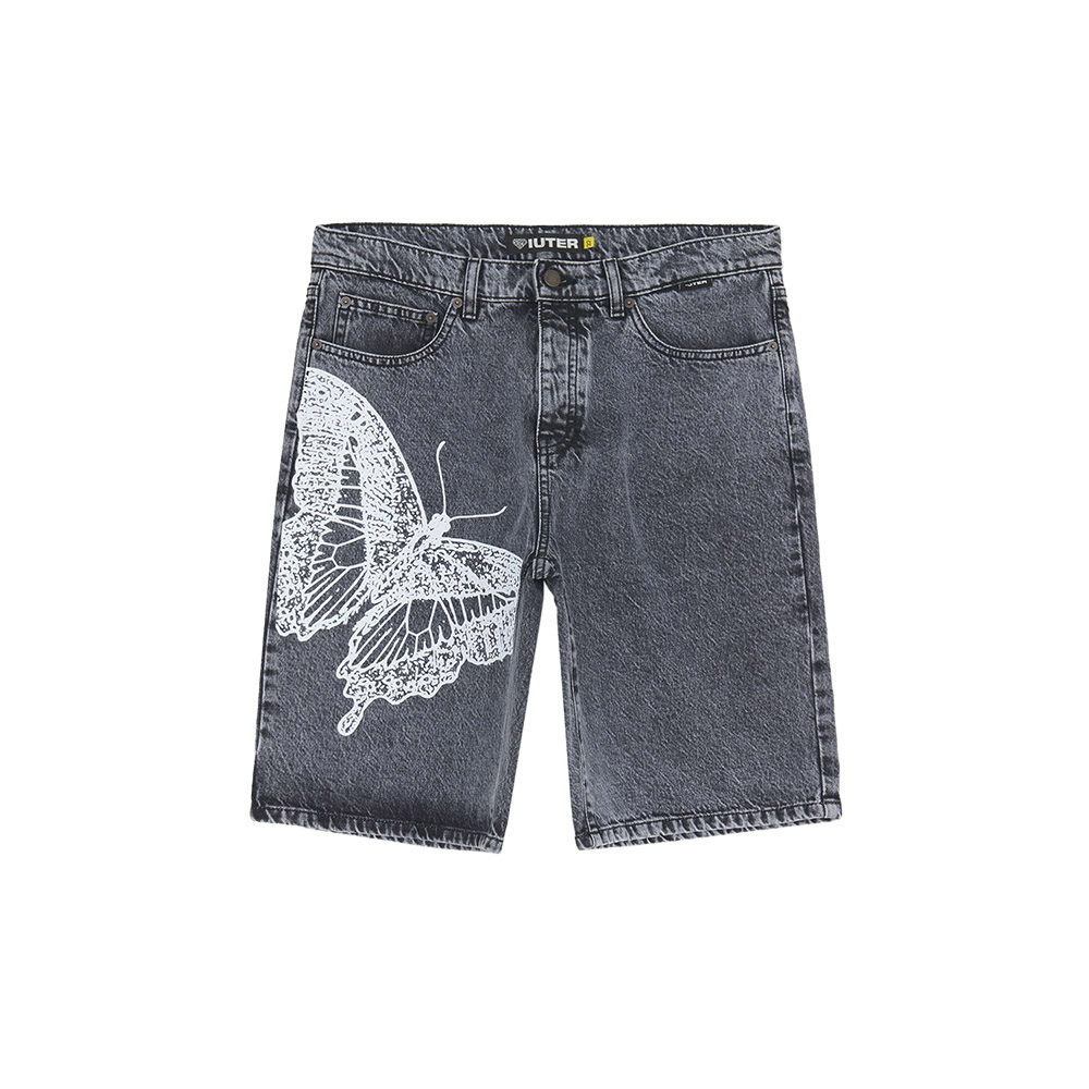 IUTER Pantaloncino Denim Shorts Loose Butterfly