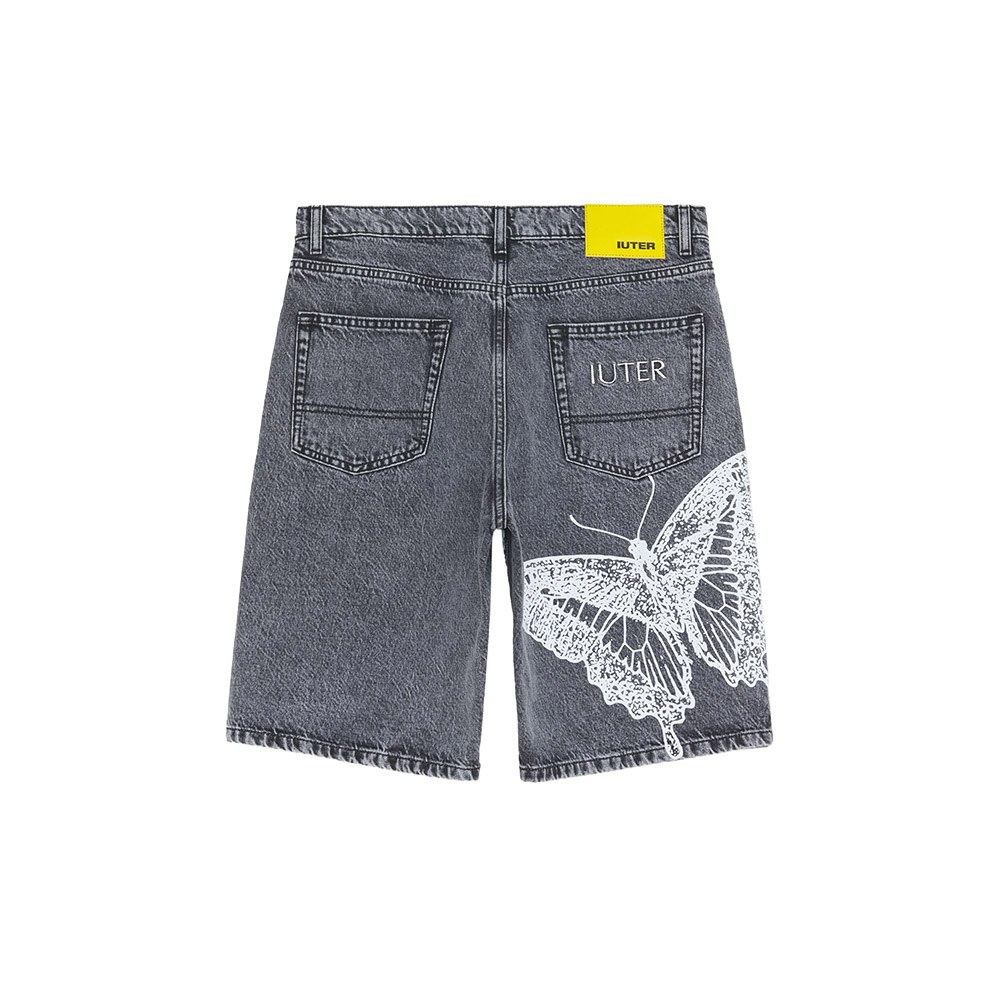 IUTER Pantaloncino Denim Shorts Loose Butterfly