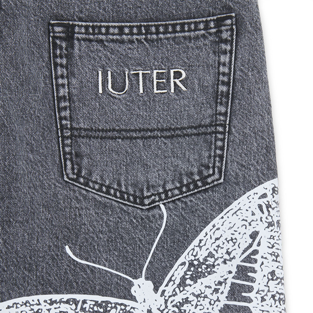 IUTER Pantaloncino Denim Shorts Loose Butterfly