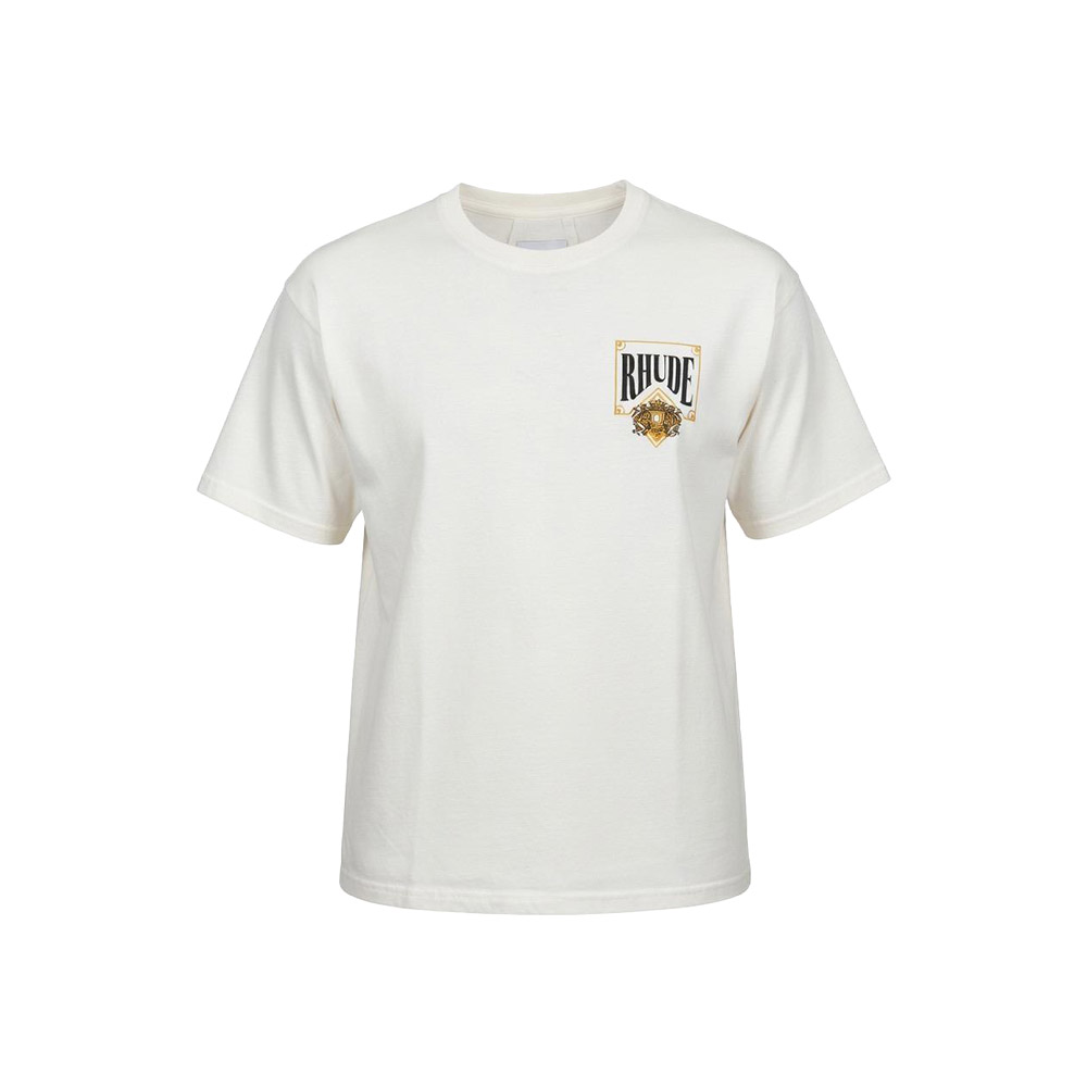 RHUDE Maglietta Maniche Corte Tee Playing Card White 