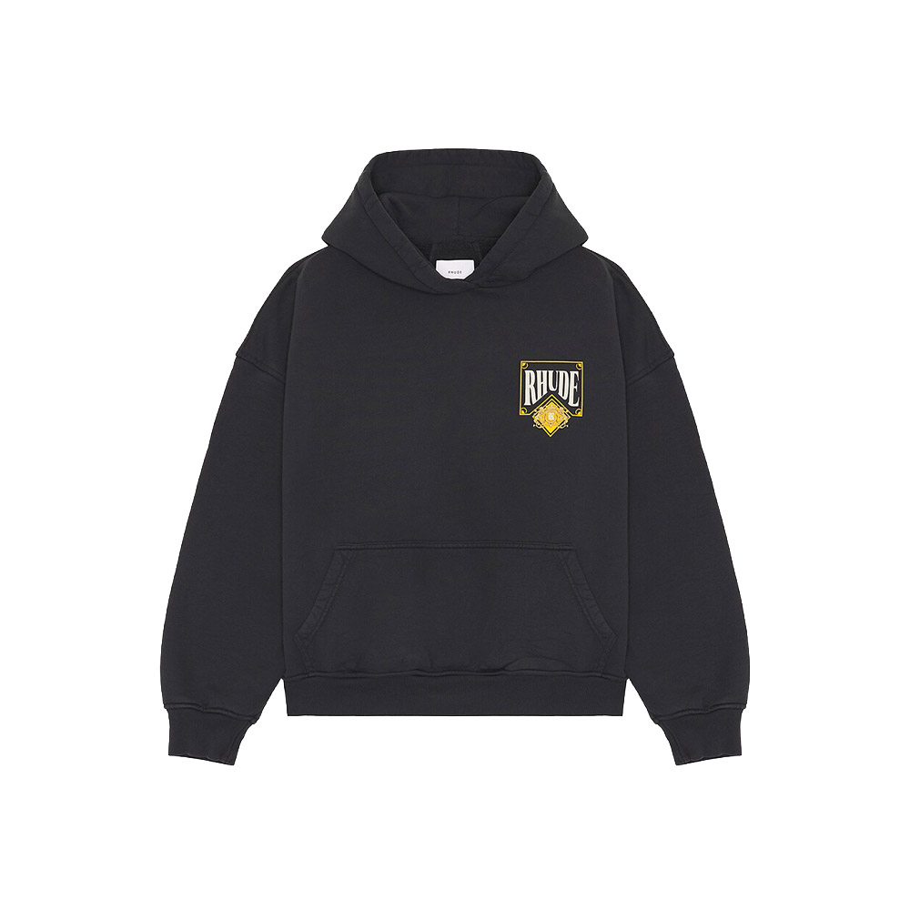 RHUDE Felpa Cappuccio Hoodie Playing Card Black 