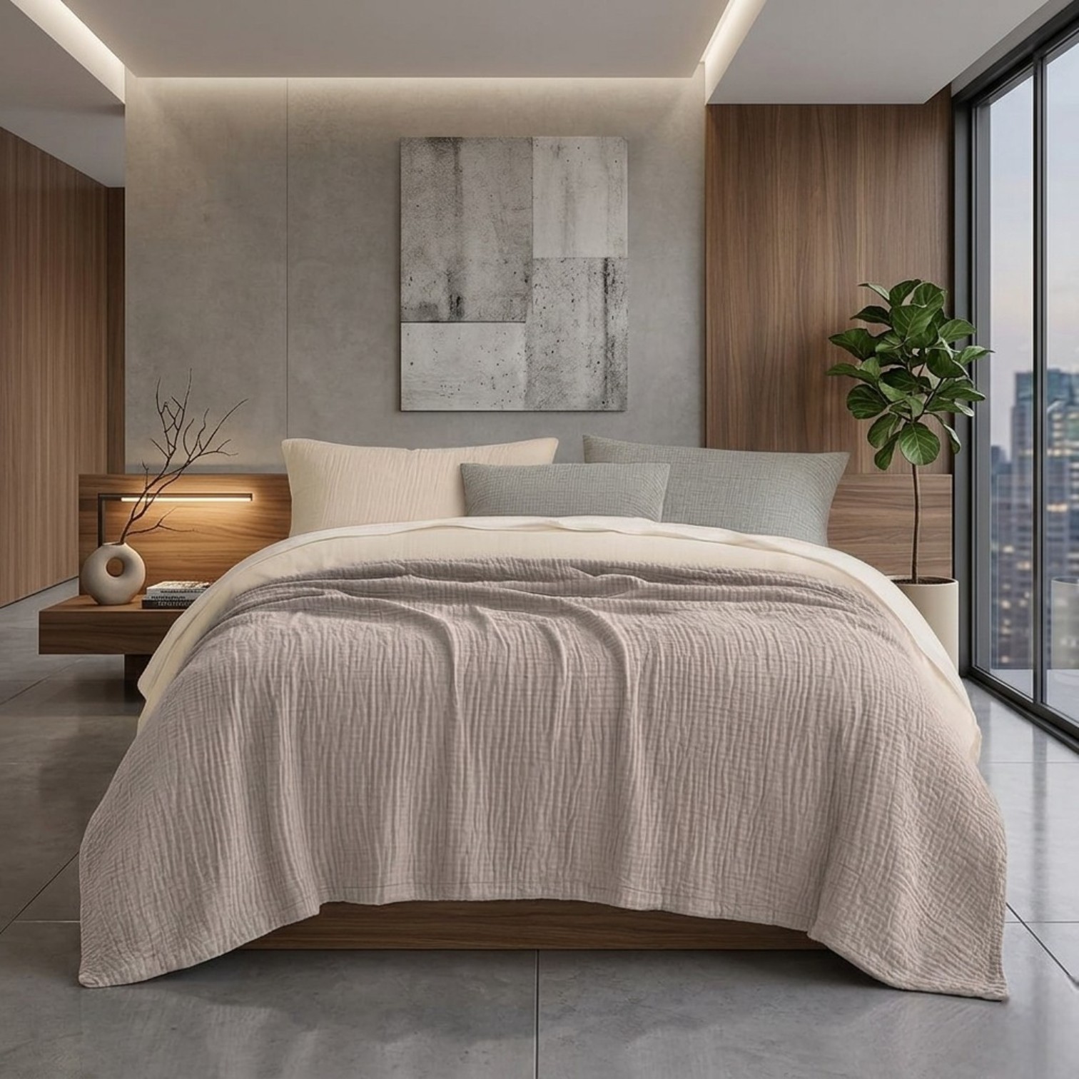 Mussola 100% cotone double face misura 210 x 250