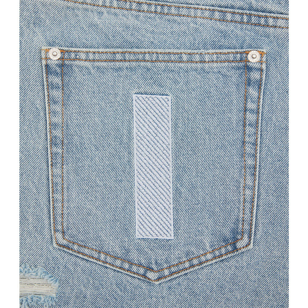 ICECREAM Pantaloncini Denim Shorts Running Dog Heavy Wash Blue 