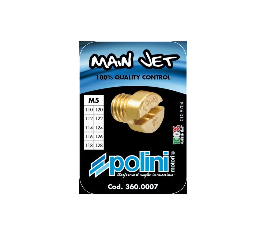 GETTI MASSIMO Ø 5 110 112 114 116 118 120 122 124 126 128 SCALA 2 POLINI 360.0007 