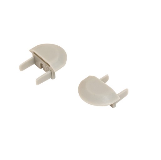 Tappo terminale per profilo LED da incasso Häf ele Loox H95 (H 9.5 mm)  finitura argento