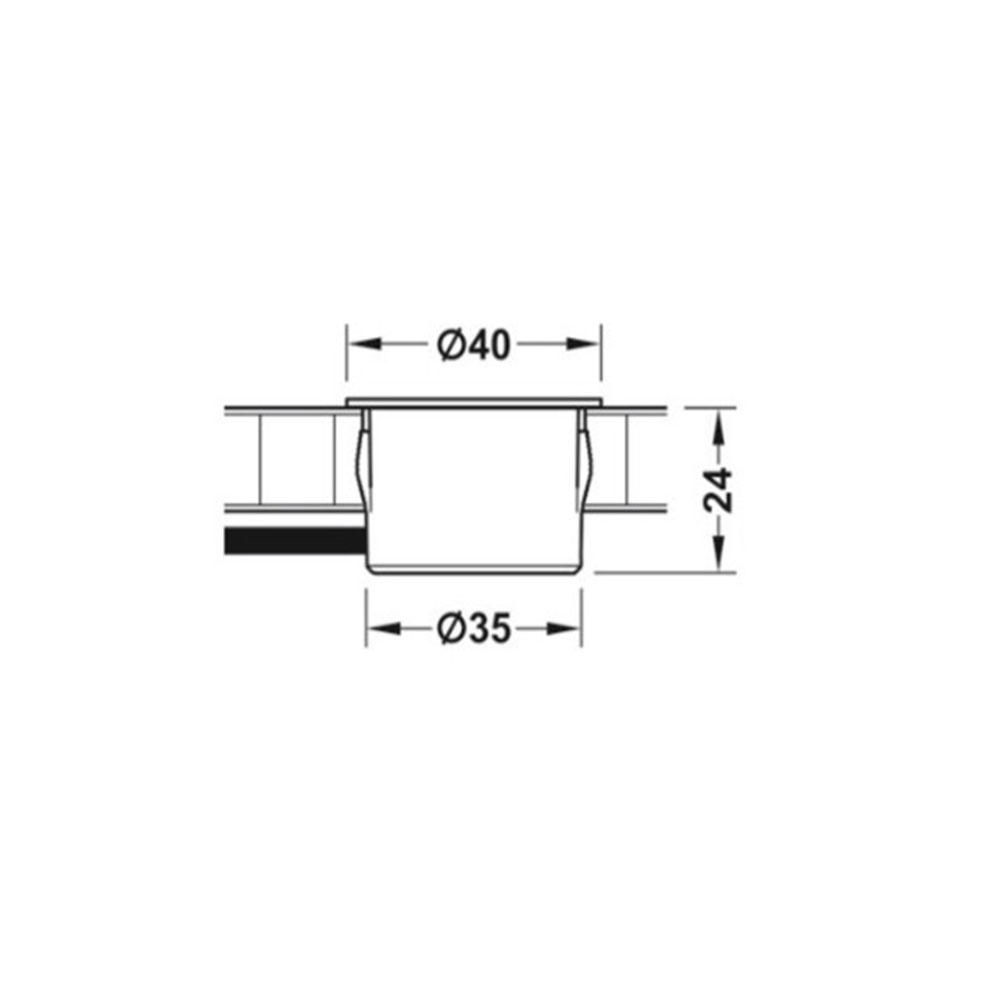 Modulo di ricarica USB 12 V  Ø 40 mm  Finitura nero