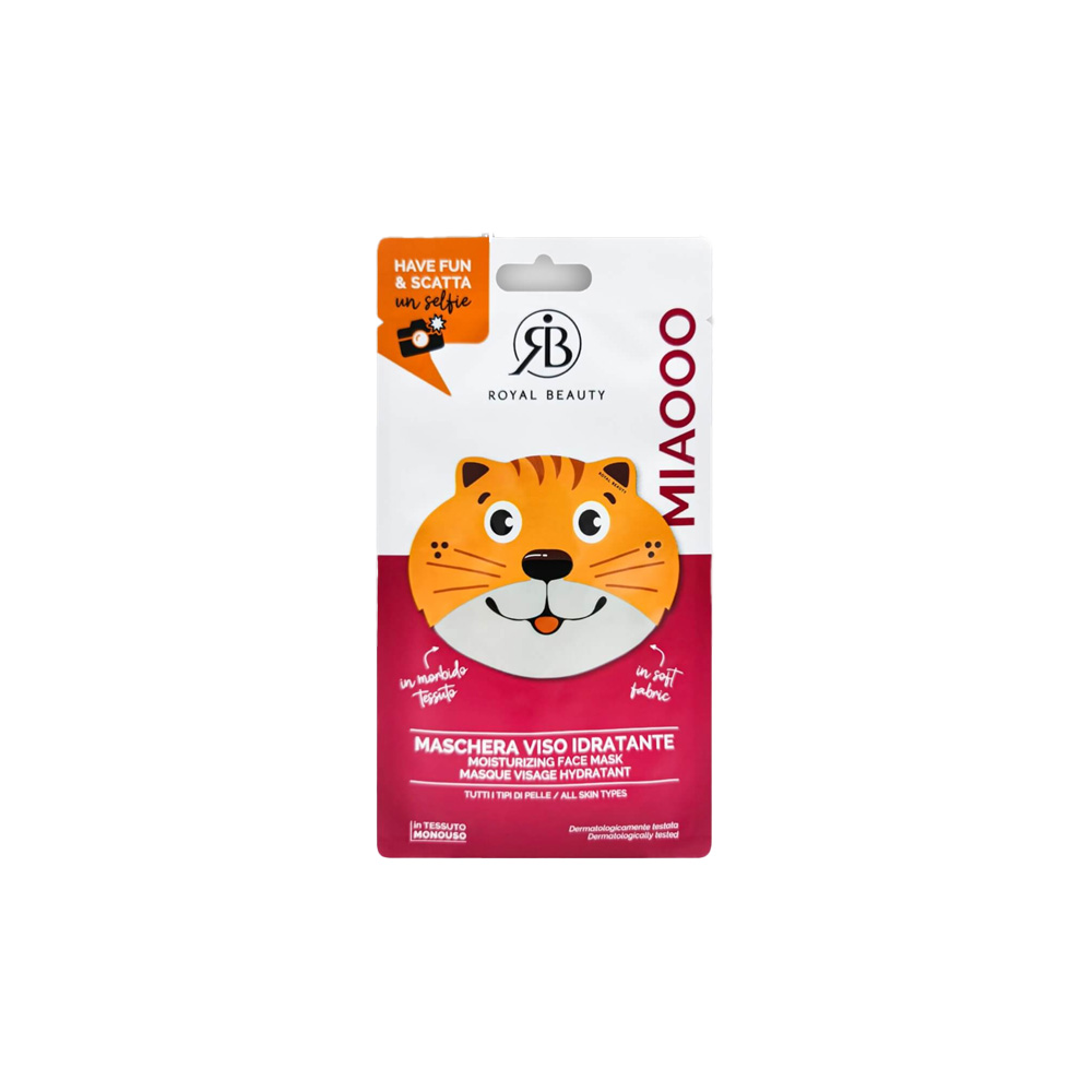 Maschera viso idratante in tessuto – gatto