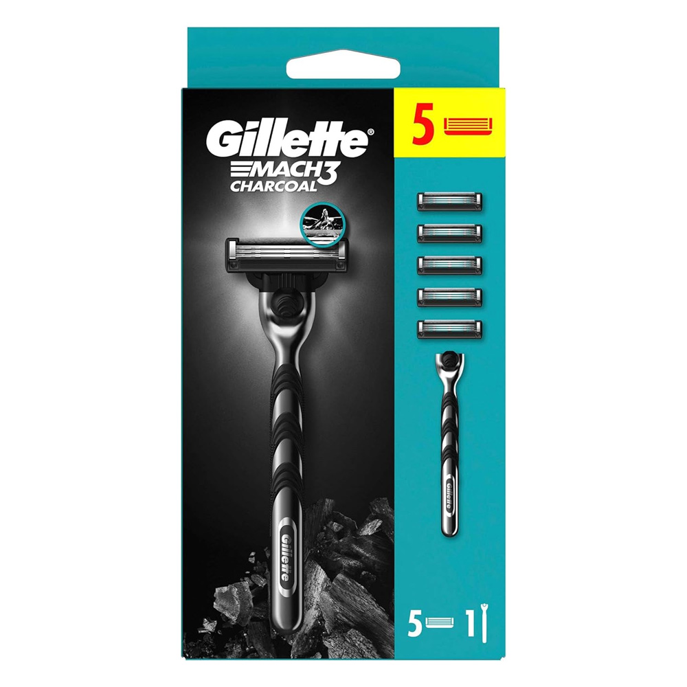 Mach3 Rasoio Manuale con Stand + 5 Ricariche