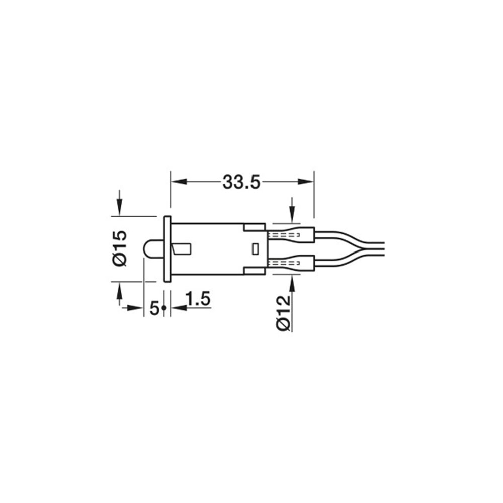 Interruttore retroanta meccanico da incasso Ø 12 mm  Sensore apertura/chiusura anta