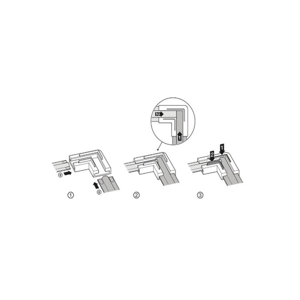 Giunzione angolare per strio led 8mm COB trasparente