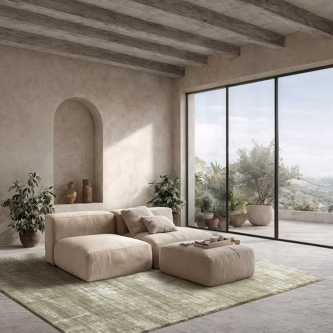 Tappeto LUCE VETIVER: Eleganza Naturale per il Tuo Soggiorno
