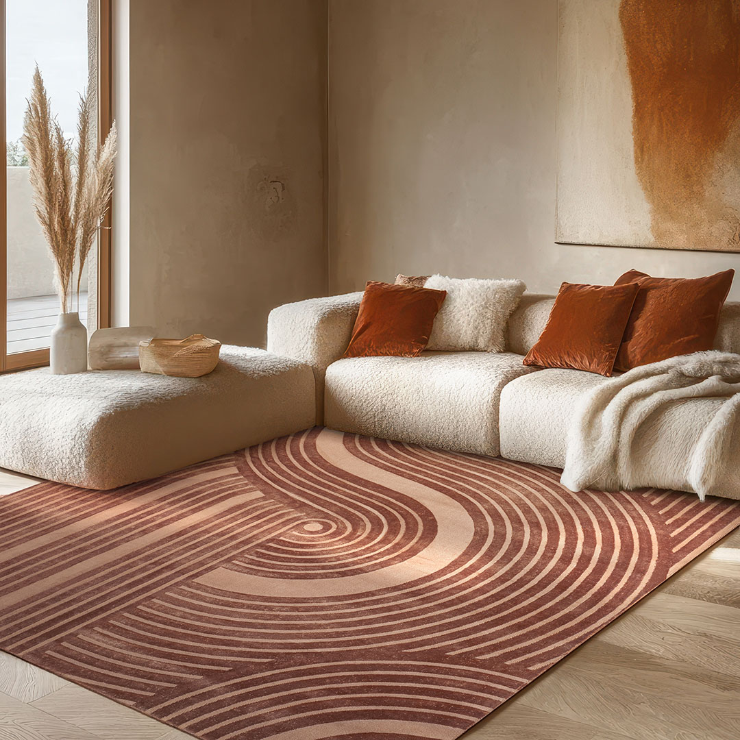 Tappeto ZEN RUST – Raffinatezza e Calore per il Tuo Soggiorno